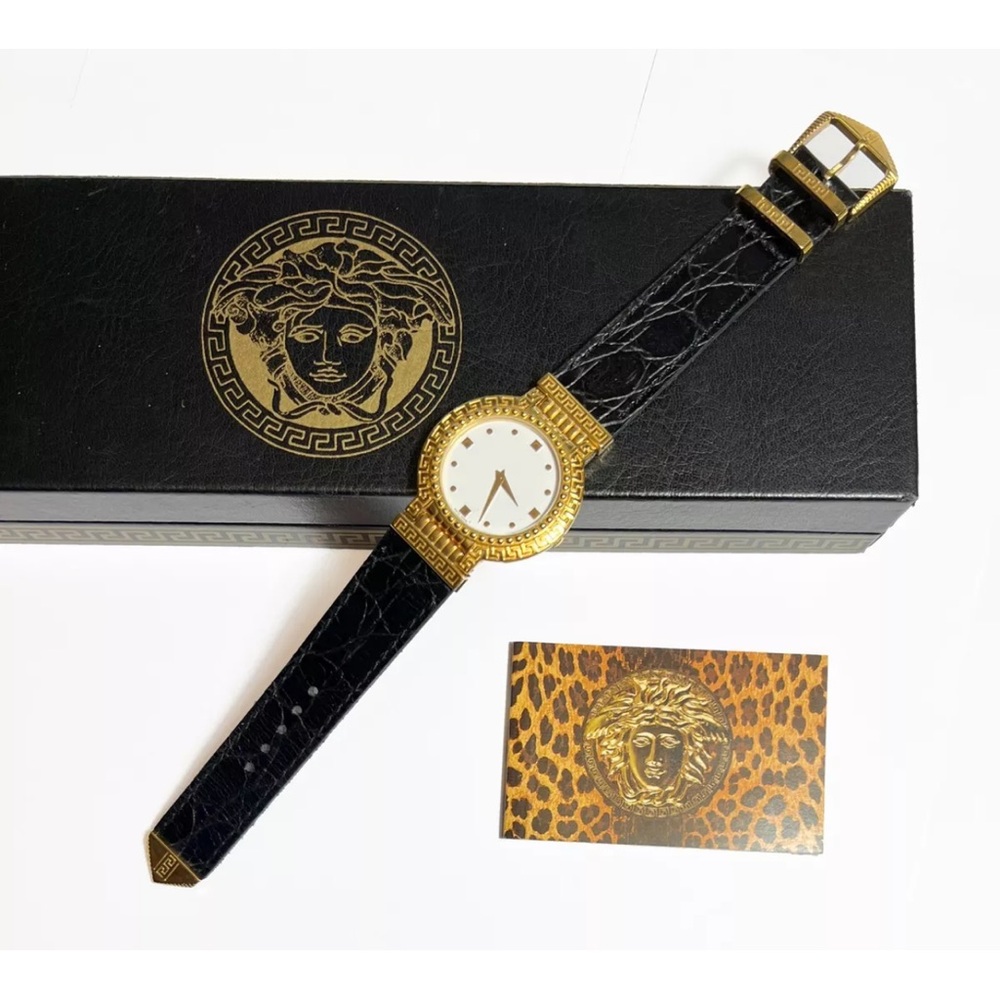 Gianni Versace vintage gold plated Swiss watch - Picture 2 of 10